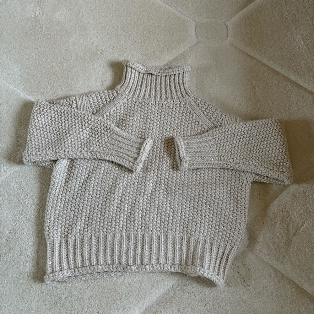 Lyla + Luxe Beige Turtleneck Sweater